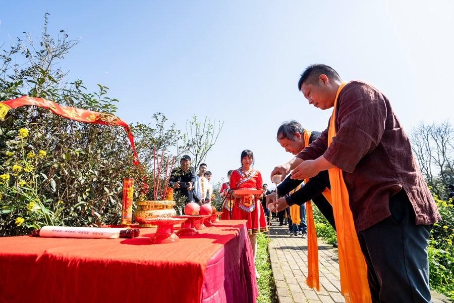 祭茶仪式。吴大灼摄